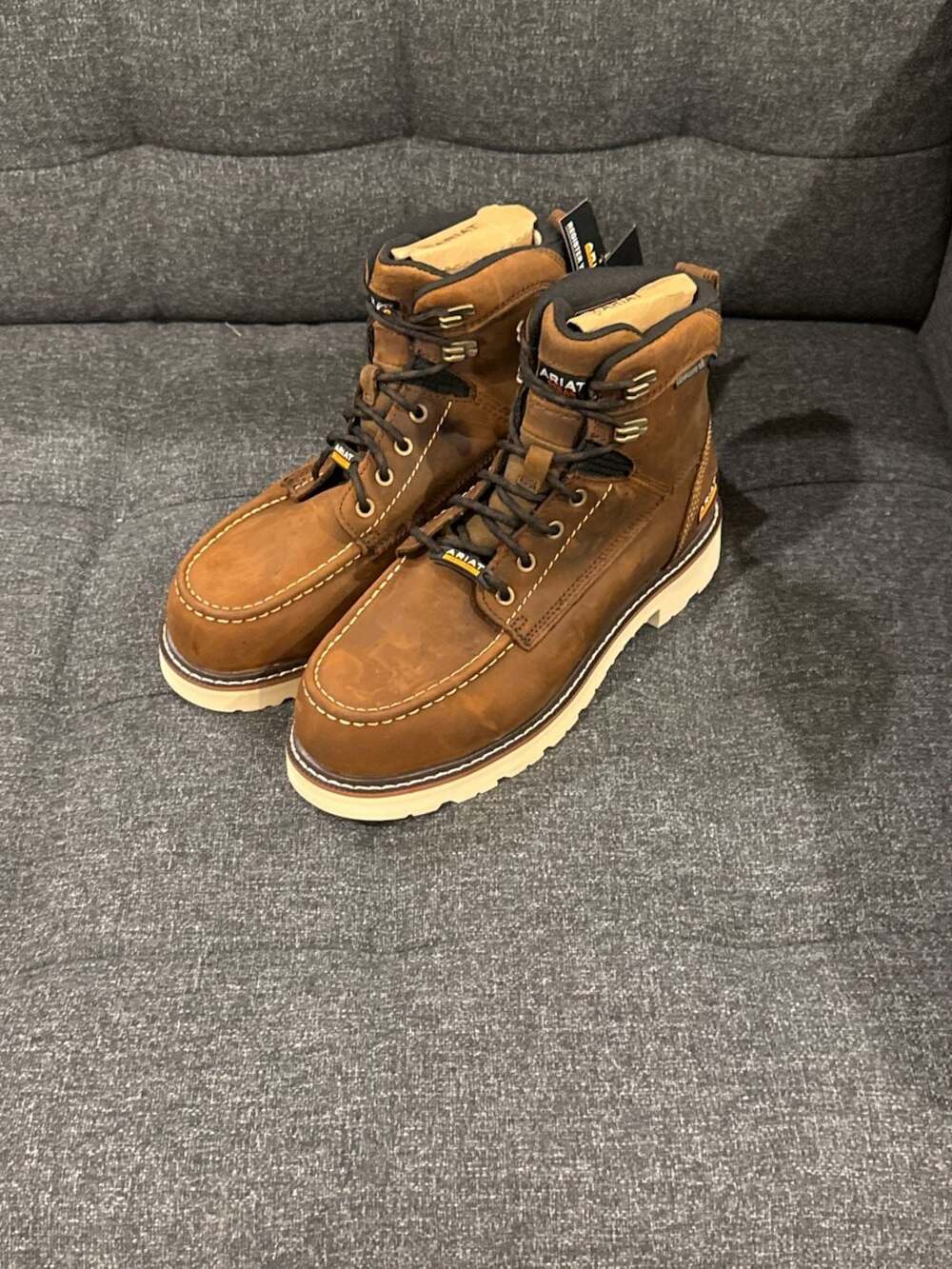 8M Wide - Ariat Rebar Lift 6 Waterproof Composite Toe Work Boot Brown